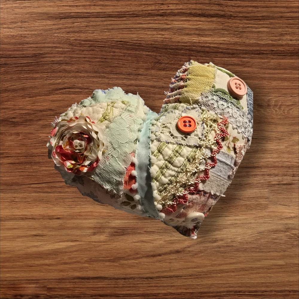Handmade Patchwork Heart bowl filler
